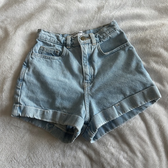 American Apparel light denim high waisted shorts - Picture 1 of 7